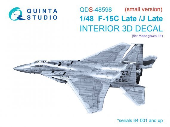 1/48 F-15C/F-15J Late 3D & color interior for Hasegawa SMALL