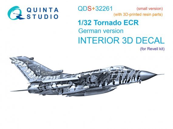 1/32 Tornado ECR German 3D & color interiorfor Revell SMALL