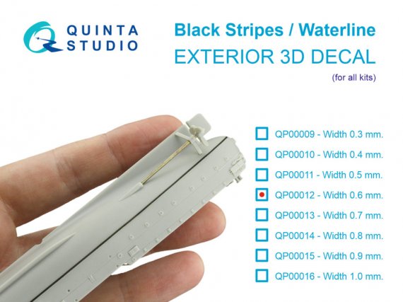 Quinta Studio Bandes Noires Ligne de Flottaison 0,6mm