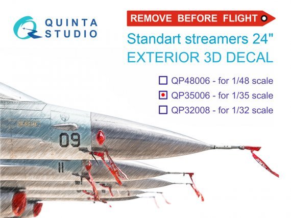 1/35 Remove Before Flight standart external streamer 24, 20 Pcs