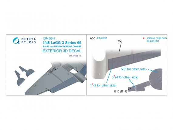 1/48 LaGG-3 Series 66 Flaps & Undercarriage Covers