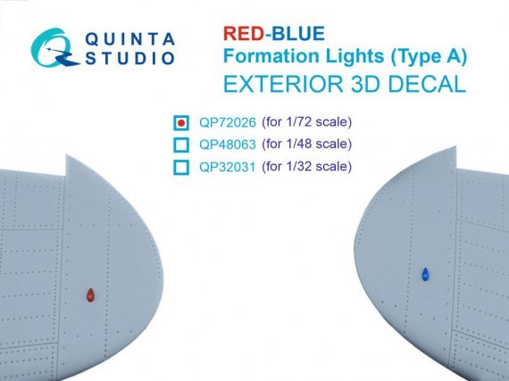 Quinta Studio Feux de Formation Rouge-Bleu Type A 1/72