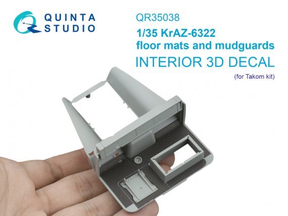 1/35 KrAZ-6322 floor mats and mudguards for Takom