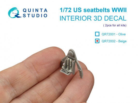 Quinta Studio Ceintures WWII US Beige 1/72 2 si�ges