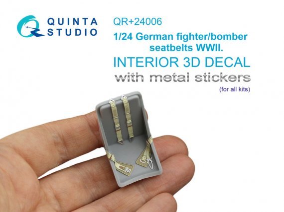 Quinta Studio Sicherheitsgurte dt. Flugzeug WWII 1/24