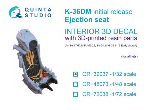 1/32 K-36DM for initial release ejection seat for Su-17M3/M4
