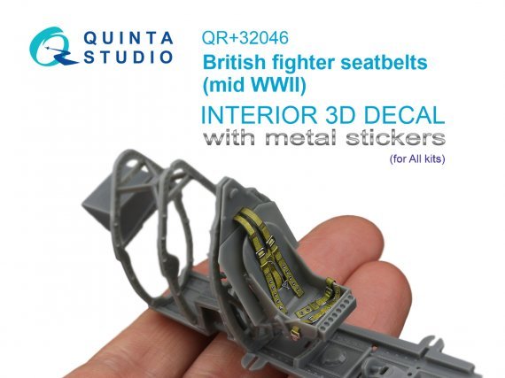 1/32 British Fighter Seatbelts, mid WWII with metal buckles