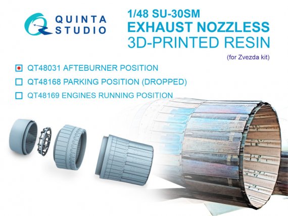 Quinta Studio Tuy�res Su-30SM Position Postcombustion 1/48