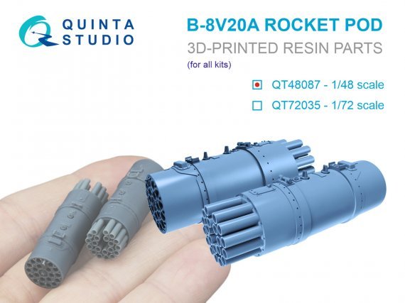 1/48 B-8V20A rocket pods, 2 pcs. for all kits