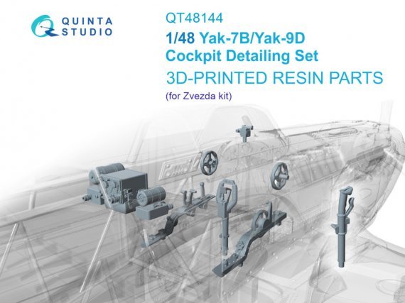 Set Cockpit 1/48 Yak-7B/Yak-9D pour Maquette Zvezda