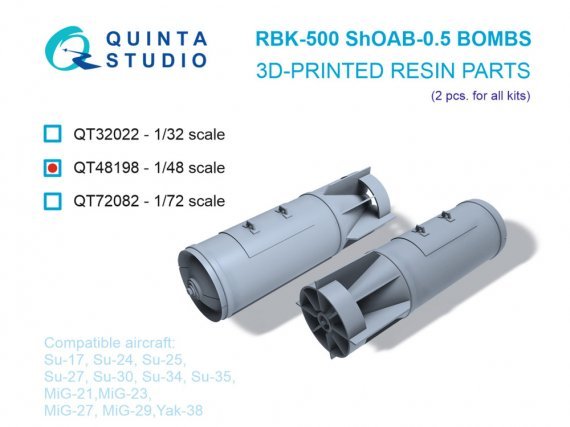 Quinta Studio RBK-500 ShOAB-0.5 Bombes 1/48