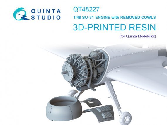 1/48 Su-31 Engine With Removed Cowls QUINTA