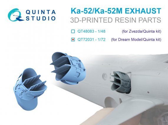1/72 Ka-52/Ka-52M Exhaust Device for Dream Models/QNT