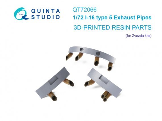 QUINTA STUDIO I-16 Typ 5 Auspuffrohre 1/72 f�r Zvezda