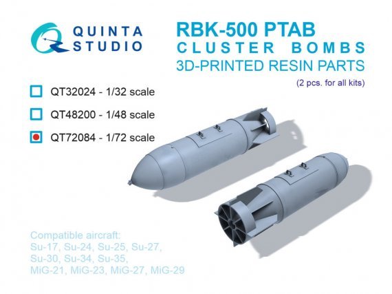 Quinta Studio Bombes � Sous-munitions RBK-500 PTAB 1/72