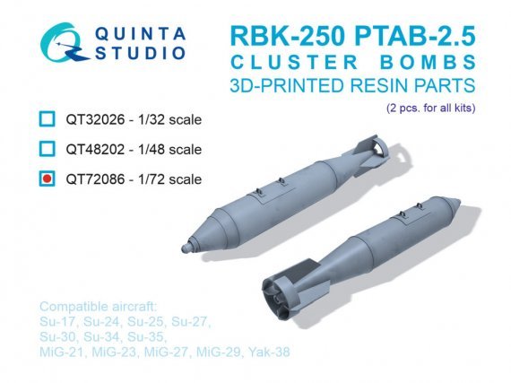 Quinta Studio Bombes � Sous-munitions RBK-250 1/72