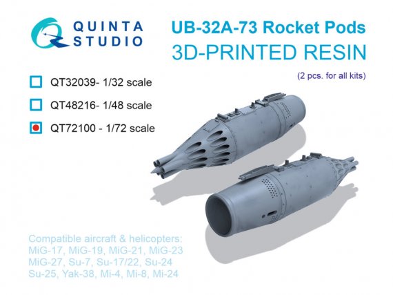 Quinta Studio UB-32A-73 Pods de Roquettes 1/72 (x2)