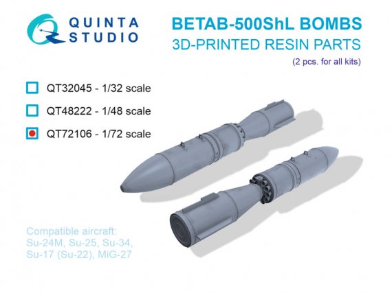 Quinta Studio BetAB-500ShL Bombes 1/72 (x2)