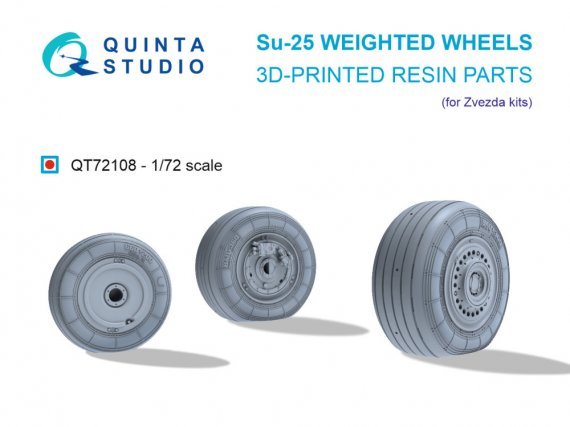 Quinta Studio Roues Affaiss�es Su-25 1/72 pour Zvezda
