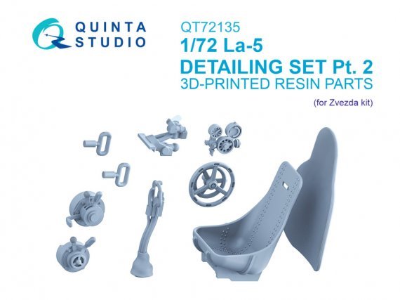 Quinta Studio 1/72 La-5 Set D�tail Cockpit Zvezda
