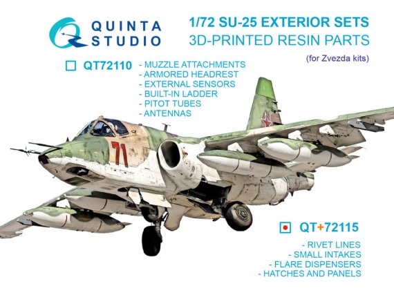 Quinta Studio Set Ext�rieur Su-25 1/72 Partie 2 Zvezda
