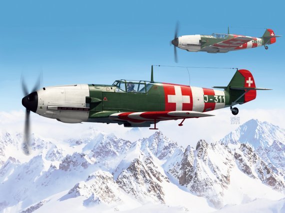1/48 Messerschmitt Bf-109E-3a Swiss Air Force Fighter