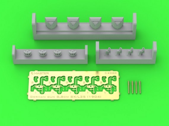 1/350 German gun 8,8cm/35 SK L/35
