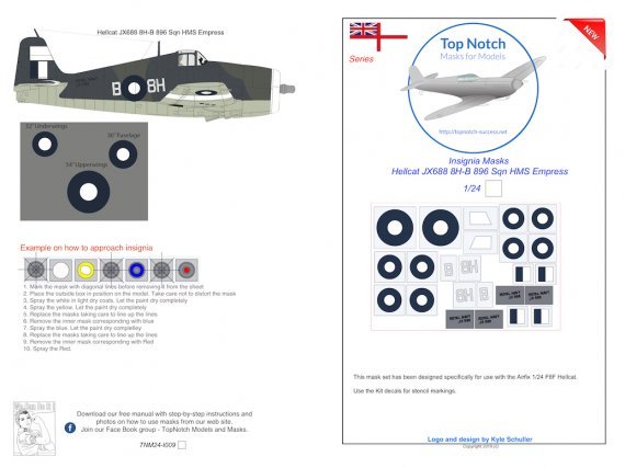 1/24 Grumman Hellcat JX688 8H-B 896 Sqn Hms Empress