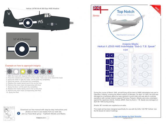 1/24 Grumman Hellcat II JZ935 Hms Indomitable