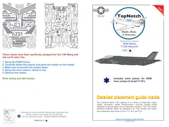 1/48 Ram Masks Lockheed-Martin F-35A Lightning II