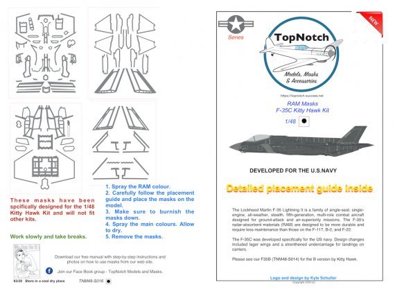 1/48 Ram Masks Lockheed-Martin F-35C Lightning II