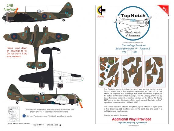 1/72 Bristol Blenheim Mk.IF Pattern B
