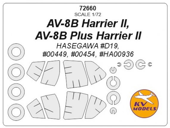 1/72 Bae AV-8B Harrier II, AV-8B Plus Harrier II masks