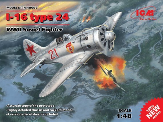 1/48 Polikarpov I-16 type 24, WWII Soviet Fighter