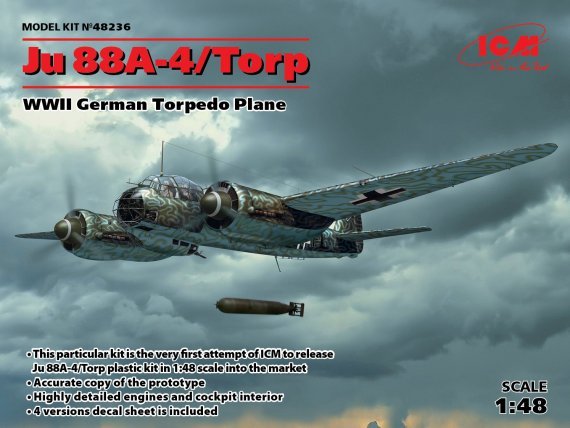1/48 Junkers Ju-88A-4 Torp/A-17, WWII German Torpedo Plane