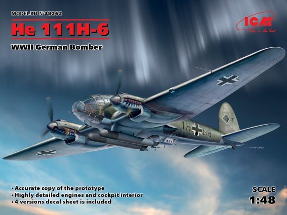 1/48 Heinkel He-111H-6 WWII German Bomber