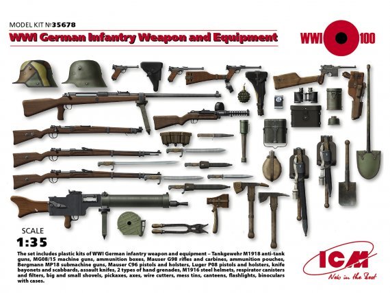 1/35 WWI German Infantry Weapon And Equipment