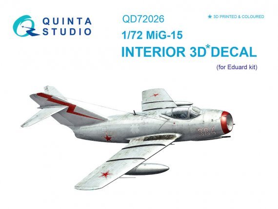 1/72 Mikoyan MiG-15 coloured Interior