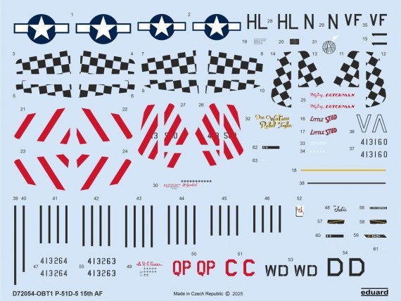 1/72 Decal P-51D-5 15th AF for Eduard