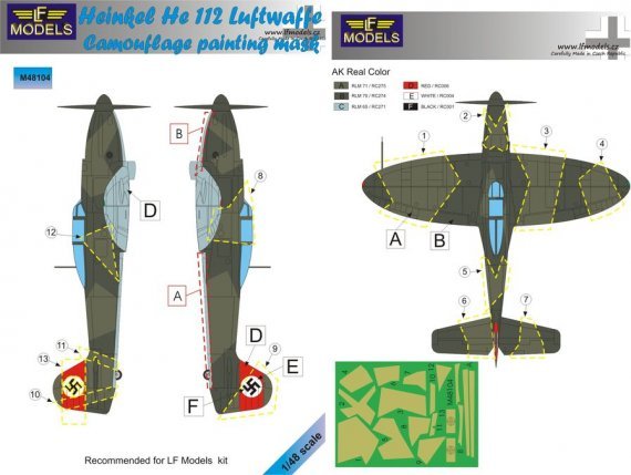 1/48 Mask He 112 Luftwaffe Camouflage