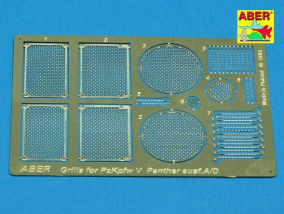 1/35 Grilles for Pz.Kpfw.V Panther Ausf.A/D for Italeri