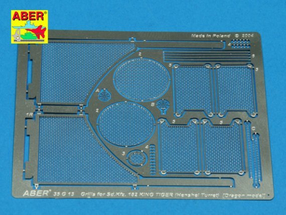 1/35 Grilles for Pz.Kpfw.VI King Tiger Sd.Kfz.182 Henshel Turret