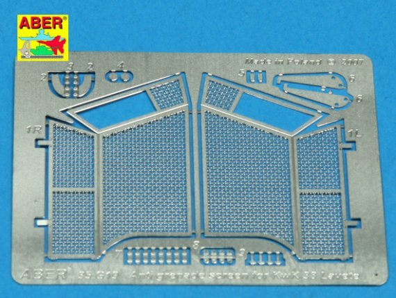 1/35 Antigranate screen for KwK 38 Lavete for Dragon