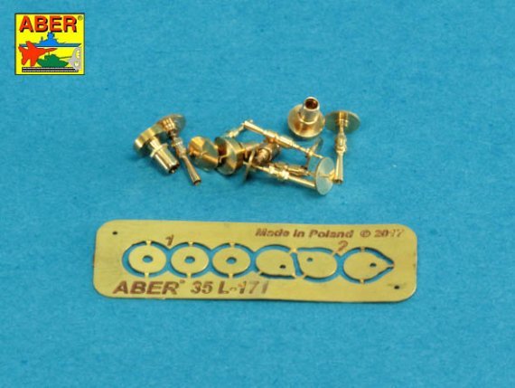 1/35 Set of gun barrel tips for MG 08 x 3 pcs. And barrel tips