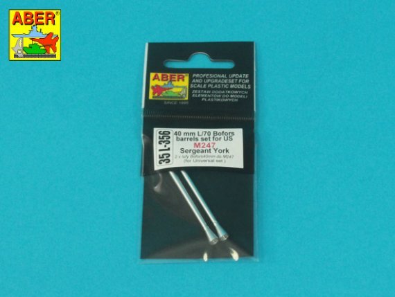 1/35 40 mm L/70 Bofors barrels set for U.S. M247 Sgt York U.S. A