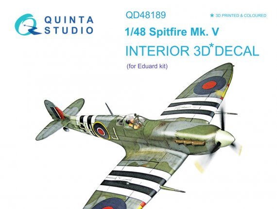 1/48 Spitfire Mk.V 3D-Print & coloured Interior