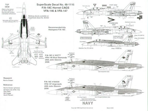 1/48 McDonnell Douglas F/A-18C, VFA-146, VFA-147