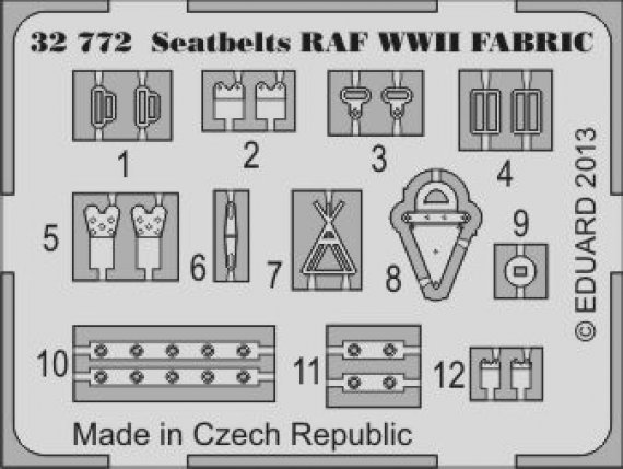 1/32 Seatbelts RAF WWII FABRIC