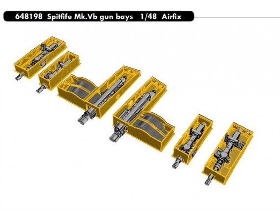 1/48 Supermarine Spitfire Mk.Vb gun bays (for Airfix)