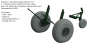 Brassin 1/48 B-17 wheels rhomboid tread